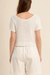 Women's Molly Bracken Wren SS Knit Cardigan in Ecru