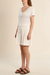 Women's Molly Bracken Wren SS Knit Cardigan in Ecru