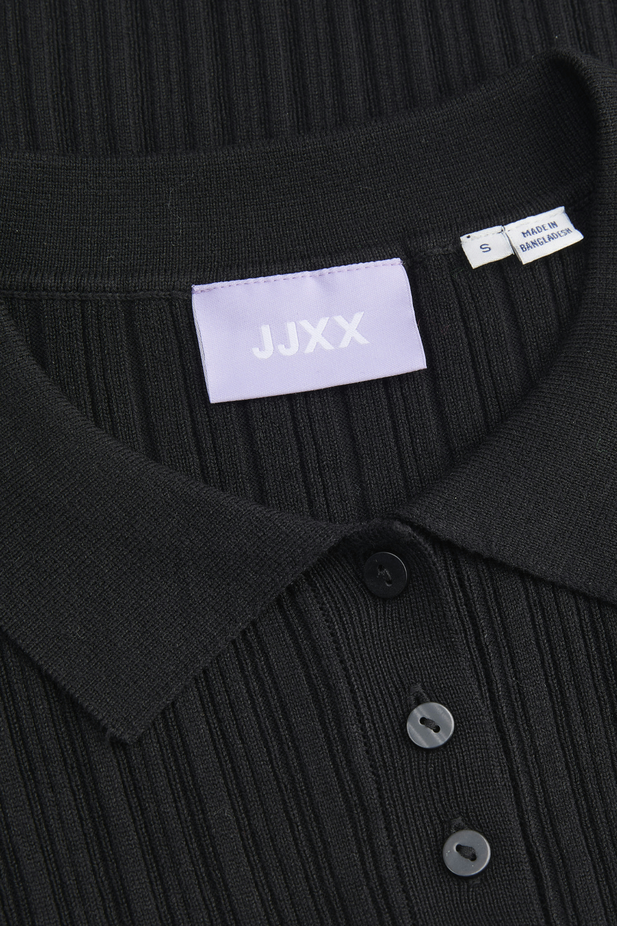 Women's JJXX Hadley Slinky Polo in Black