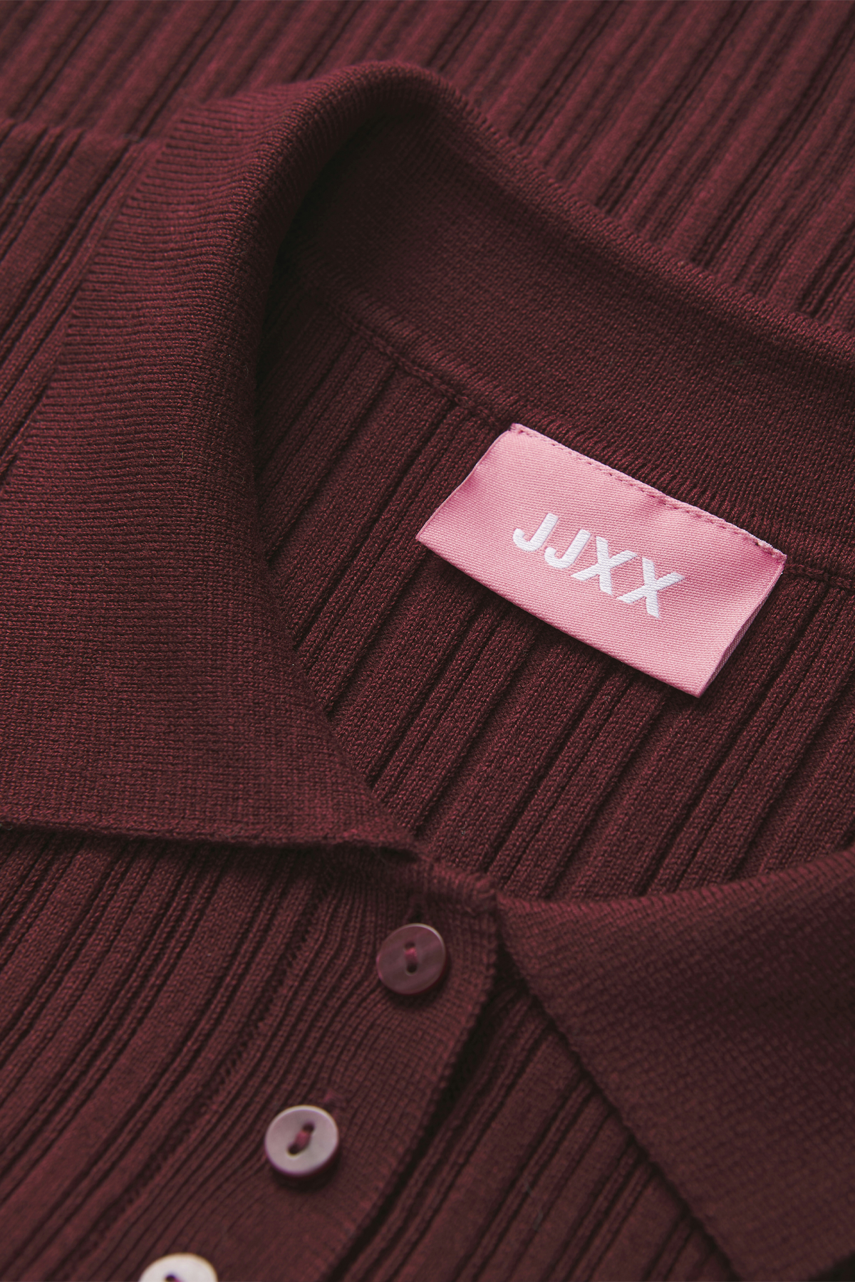 Women's JJXX Hadley Slinky Polo in Cabernet