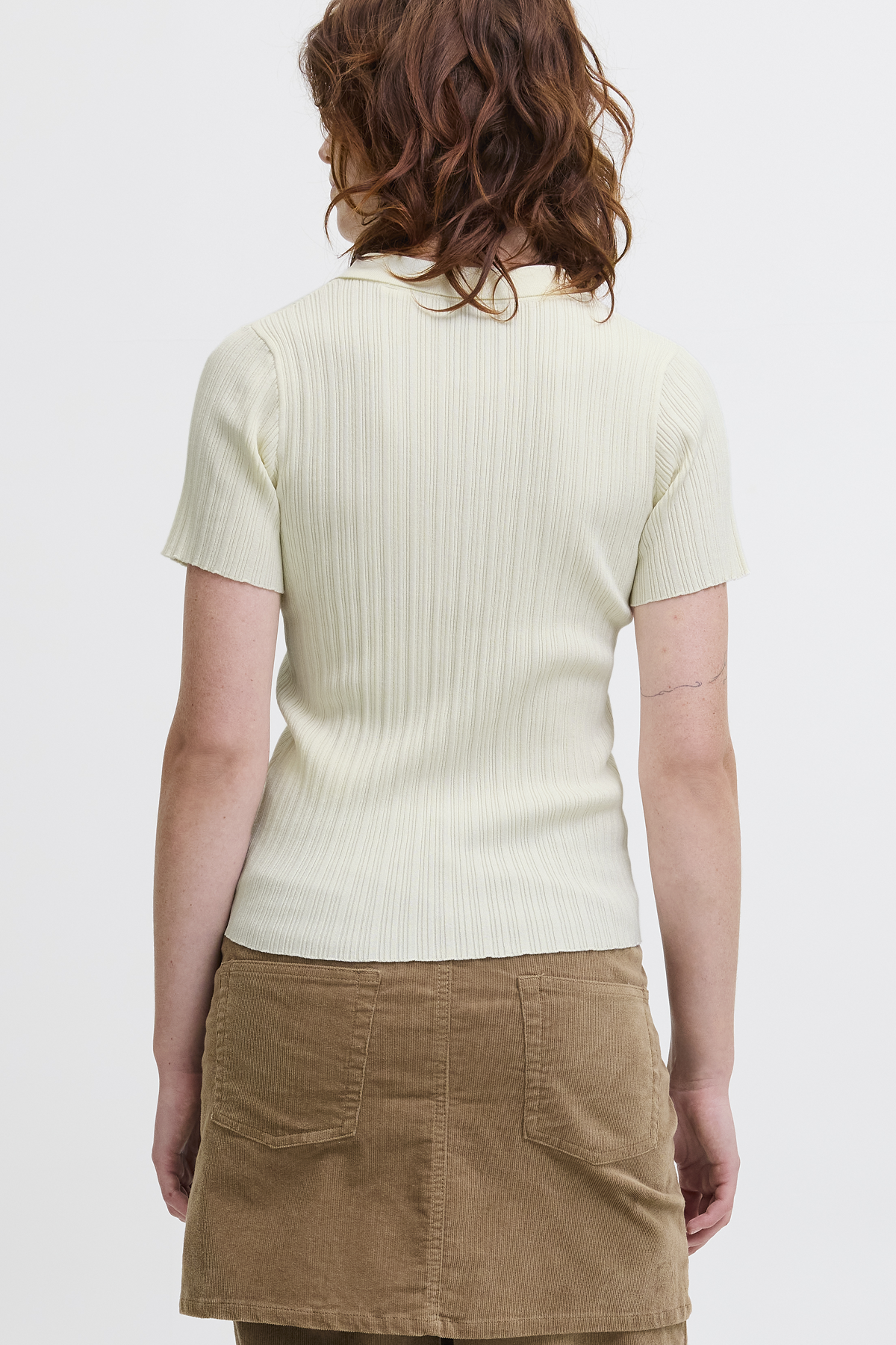 Women's JJXX Hadley Slinky Polo in Vanilla