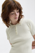 Women's JJXX Hadley Slinky Polo in Vanilla