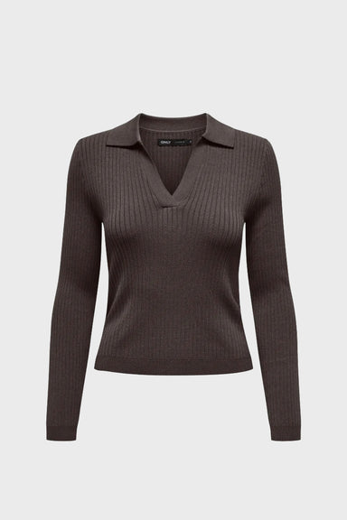 Women's Only Kaya L/S Polo in Chocolate