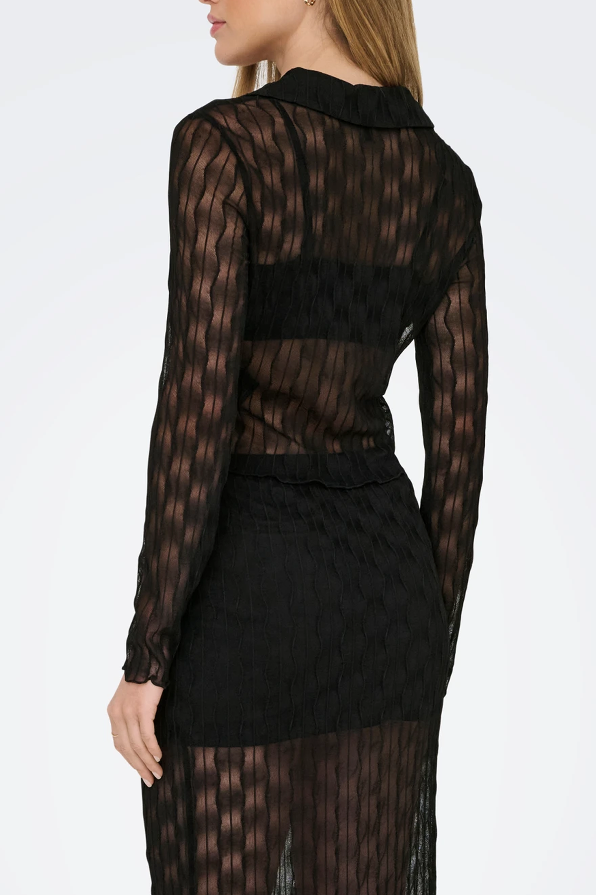 Women's Only Lillian Sheer Polo in Black