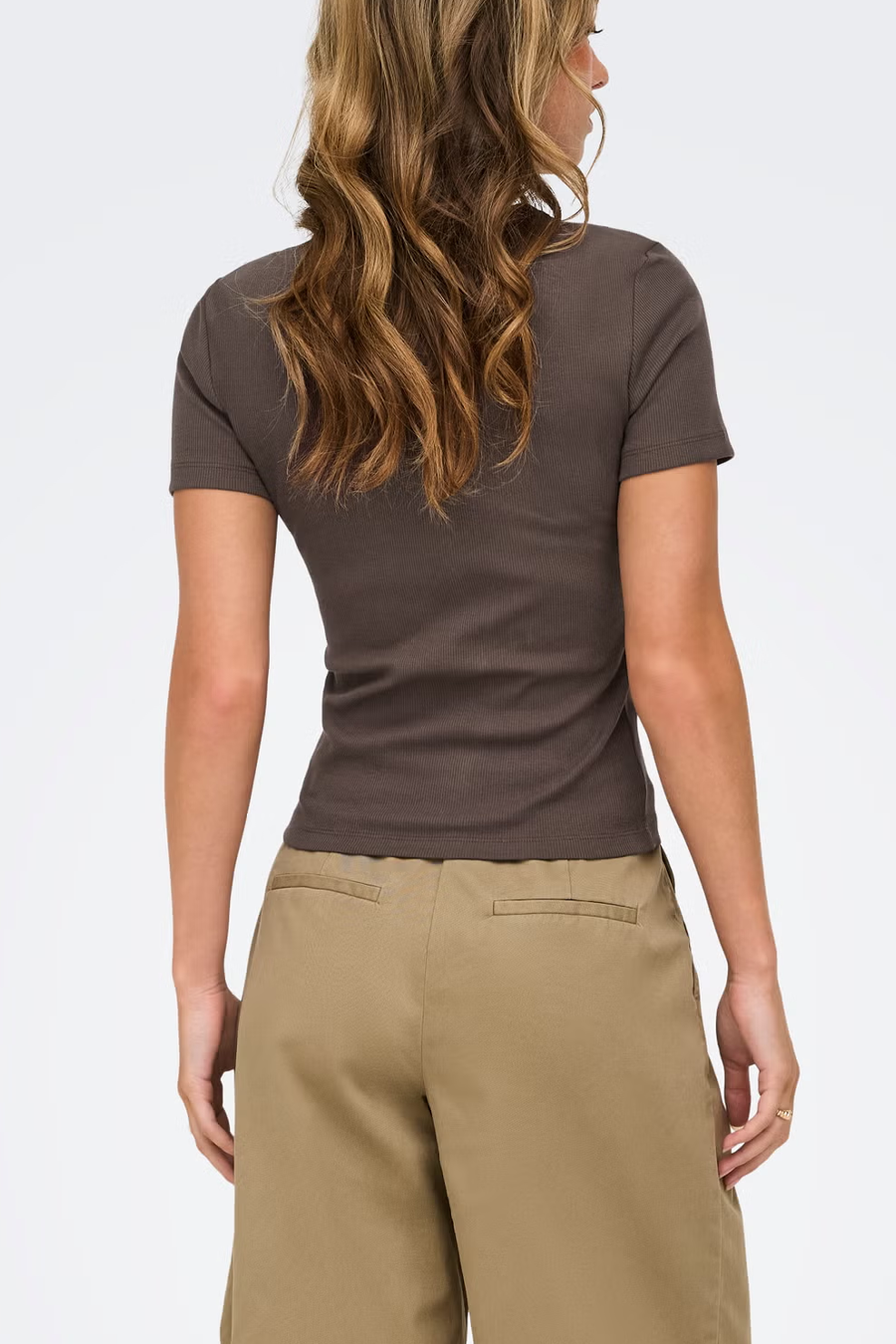 Women's Only Val Ribbed Tee in Bracken