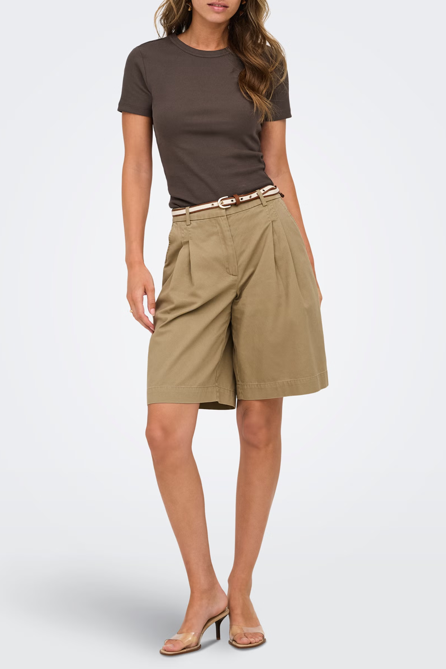 Women's Only Val Ribbed Tee in Bracken