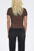Women's Only Val Ribbed Tee in Chocolate