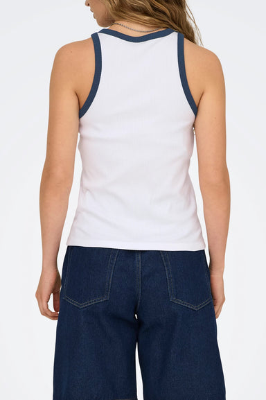 Women's Only Vela Sport Tank in White/Total Eclipse