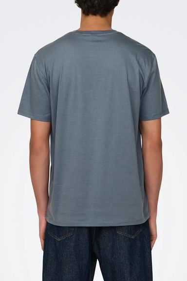Men's Only & Sons Max SS Stitch Tee in Flint Stone