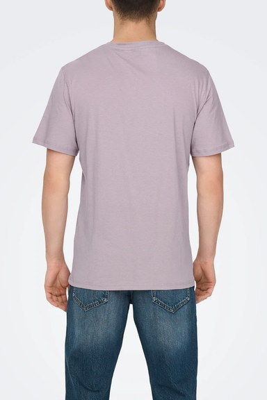 Men's Only & Sons Max SS Stitch Tee in Nirvana
