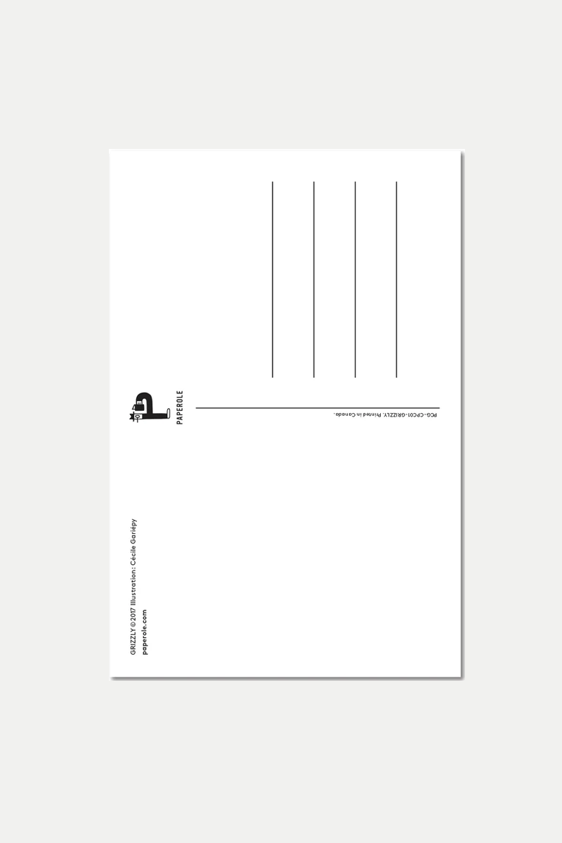Paperole Grizzly Postcard