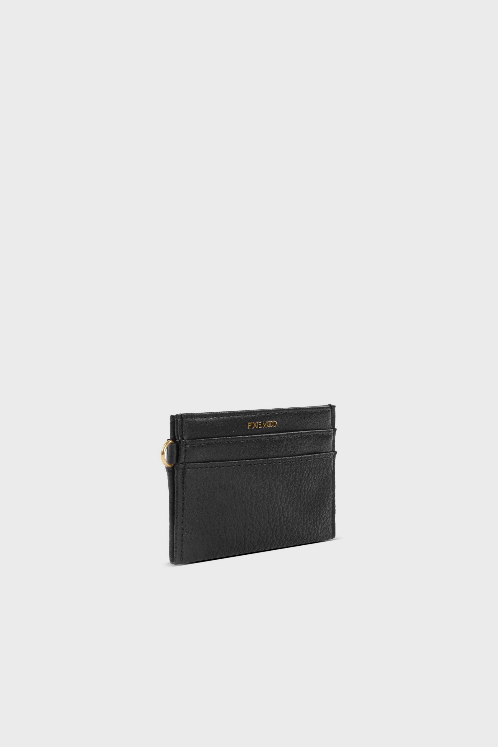 Pixie Mood Alex Cardholder in Black Pebbled