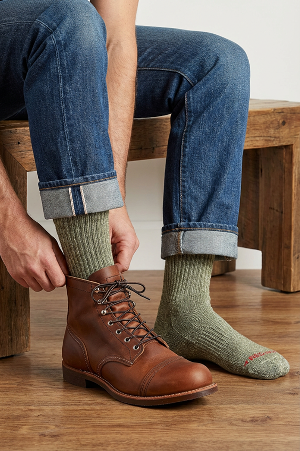 Red Wing Heritage Full Crew Sock in Olive