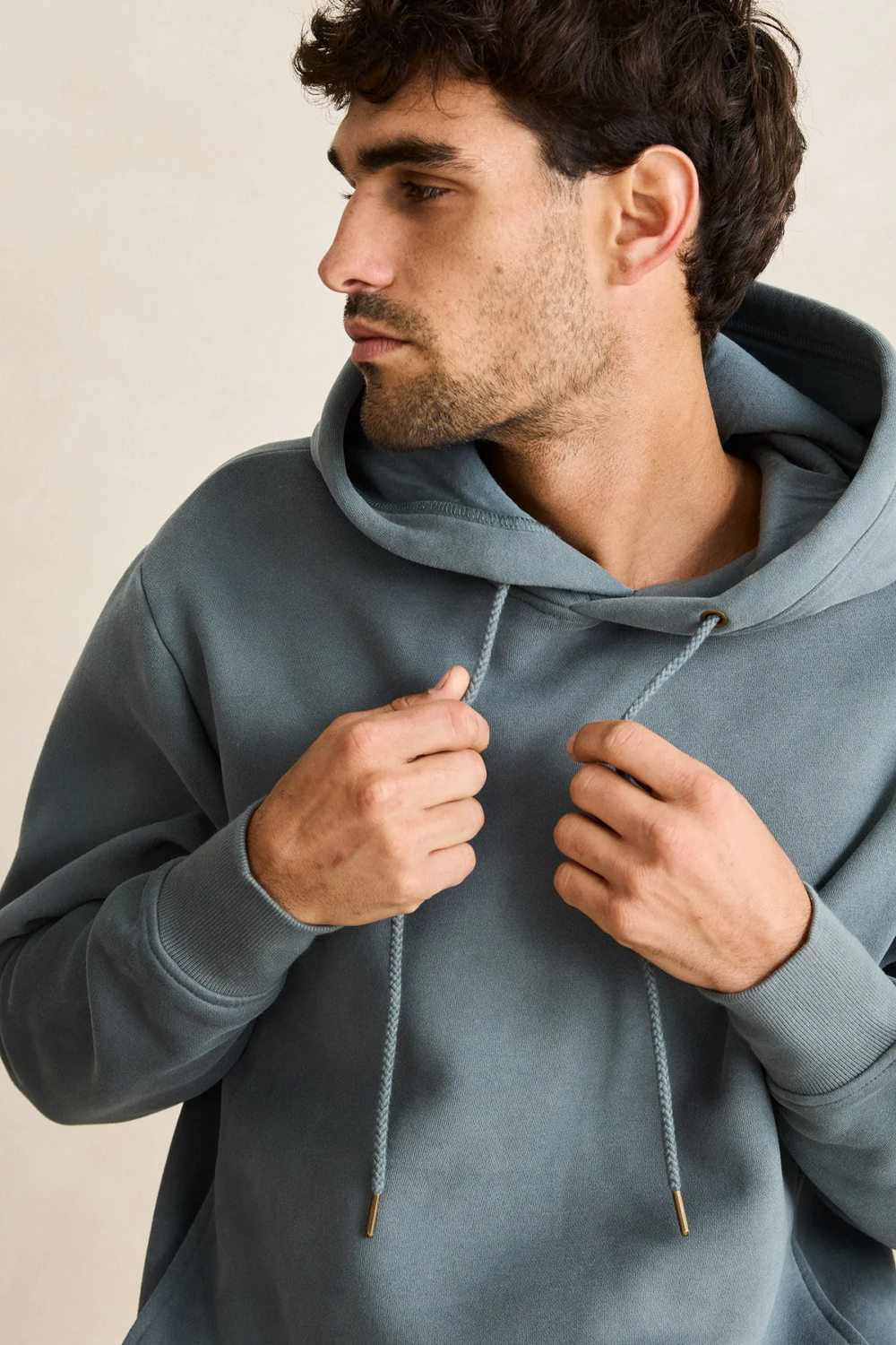 Men's Rhythm Classic Fleece Hood in Silver Pine