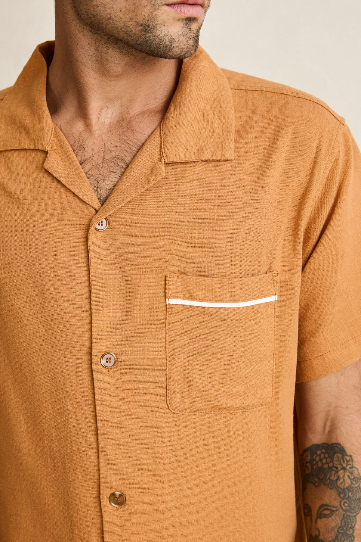 Men's Rhythm Daytona S/S Shirt in Clay