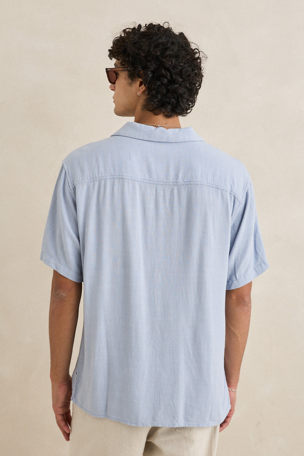 Men's Rhythm Daytona S/S Shirt in Sky
