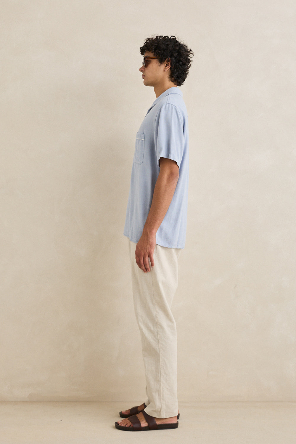 Men's Rhythm Daytona S/S Shirt in Sky