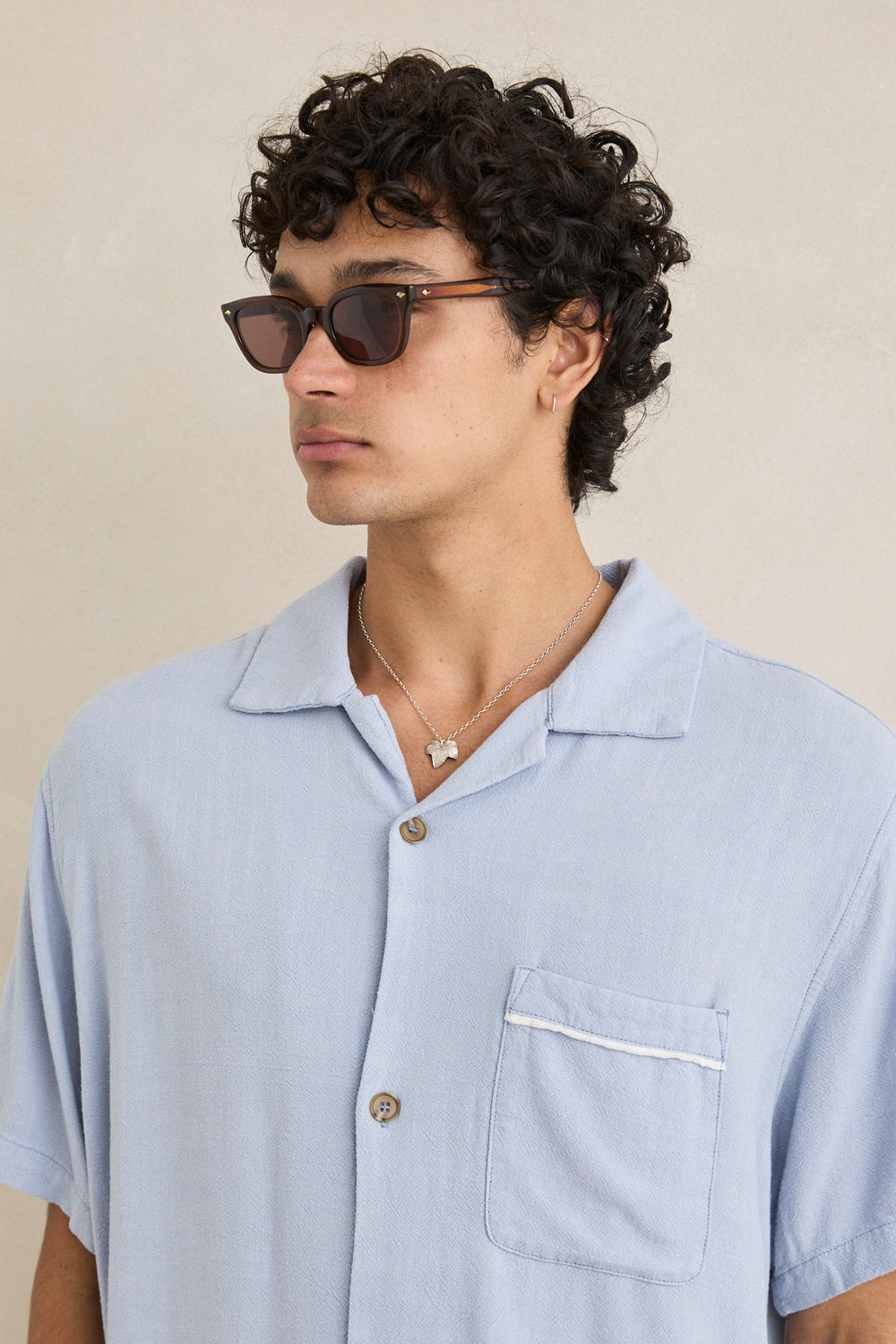 Men's Rhythm Daytona S/S Shirt in Sky