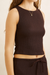 Women's Rhythm Indie High Neck Tank in Chocolate