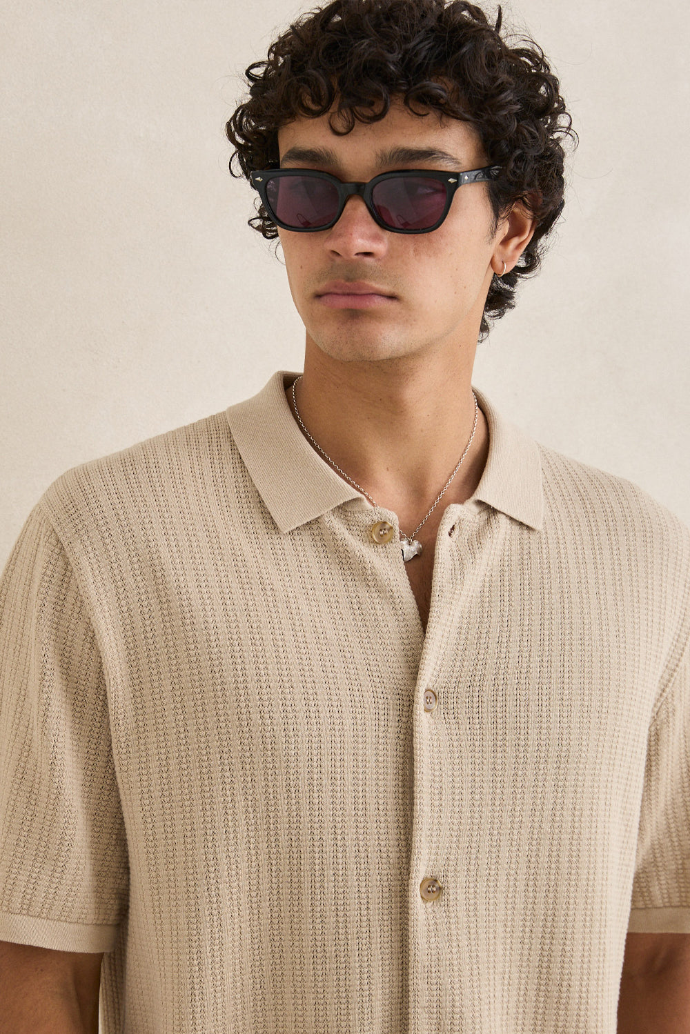 Men's Rhythm Textured Knit S/S Shirt