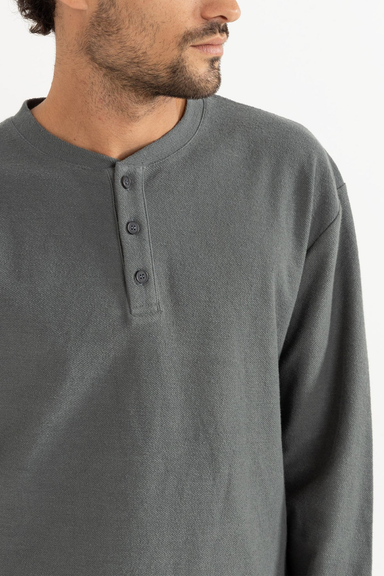 Men's Rhythm Vintage LS Terry in Silver Pine