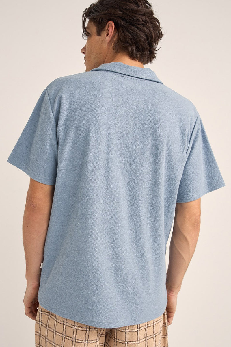 Men's Rhythm Vintage Terry Polo in Slate