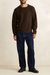 Men's Rhythm Vintage Waffle Knit Sweater in Chocolate