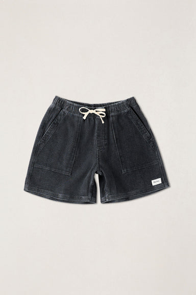 Men's Rhythm Textured Wale Jam Short in Dark Indigo