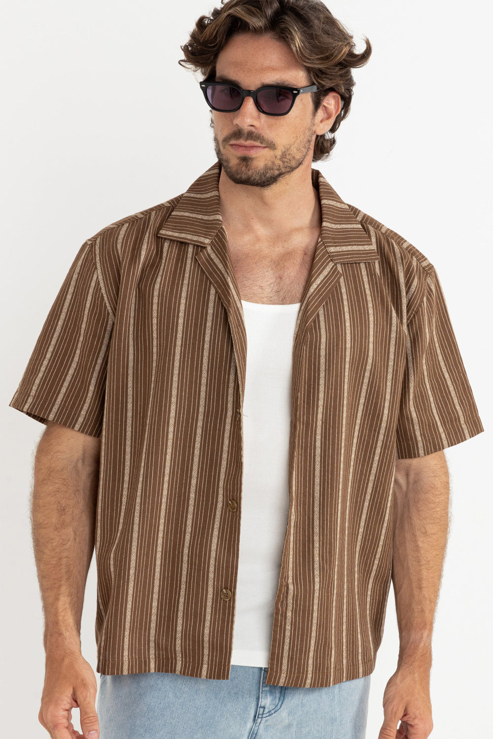 Men's Rhythm West Winds Stripe S/S Shirt