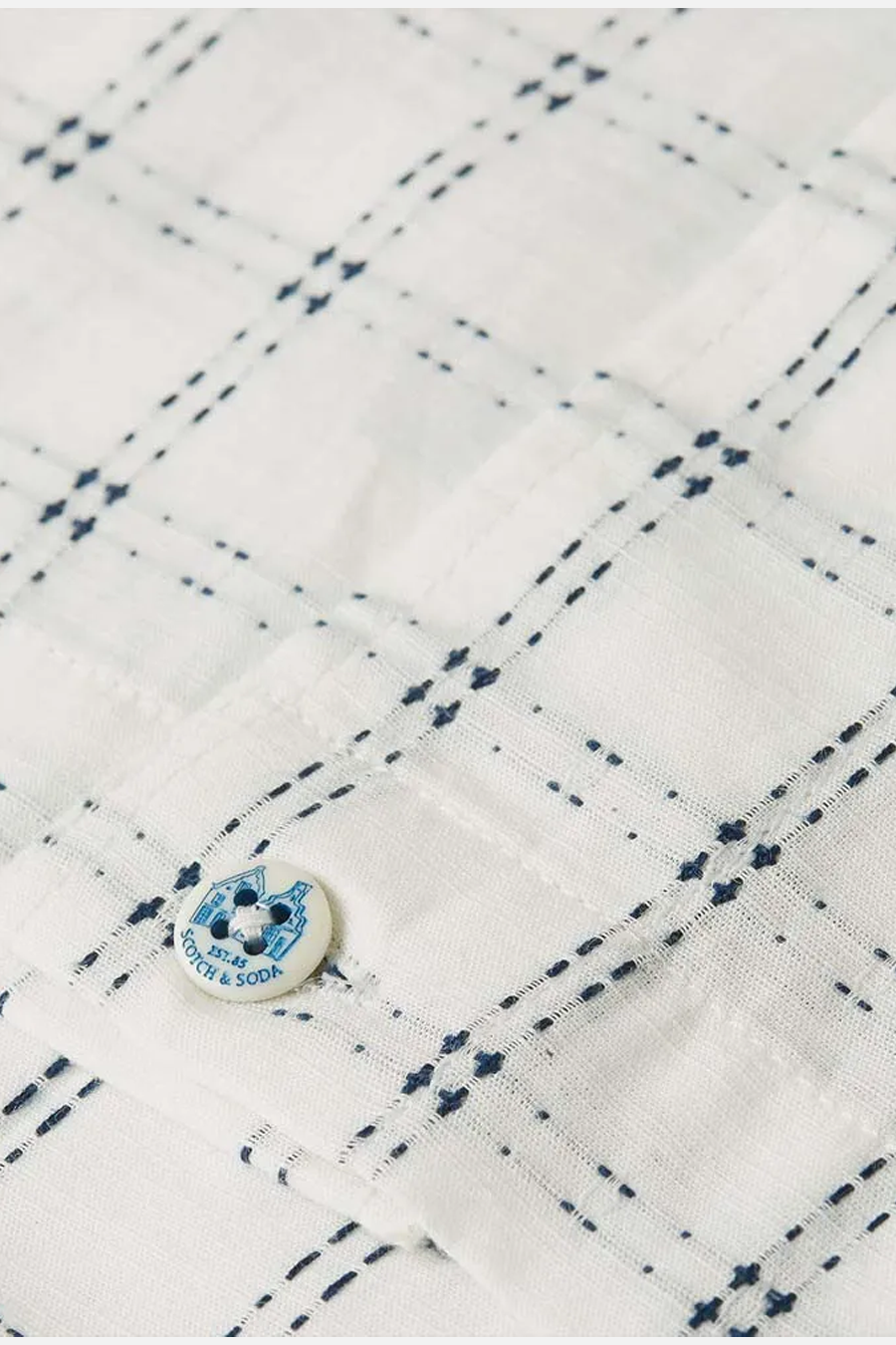 Men's Scotch & Soda Check Loose Fit S/S Shirt