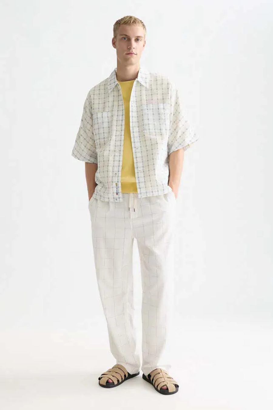 Men's Scotch & Soda Check Loose Fit S/S Shirt
