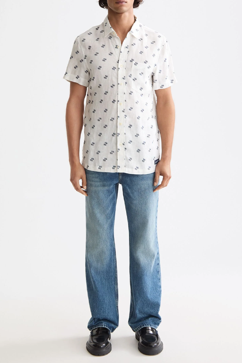 Men's Scotch & Soda AOP S/S Shirt in Art Dept Rays