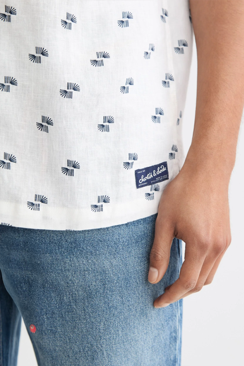 Men's Scotch & Soda AOP S/S Shirt in Art Dept Rays