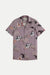 Men's Scotch & Soda AOP S/S Tencel Shirt in Cutout Beach Brown
