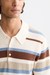 Men's Scotch & Soda Rib Knit Polo in Plaza Taupe Stripe