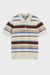 Men's Scotch & Soda Rib Knit Polo in Plaza Taupe Stripe