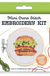 Kikkerland Mini Cross Stitch Burger Embroidery Kit