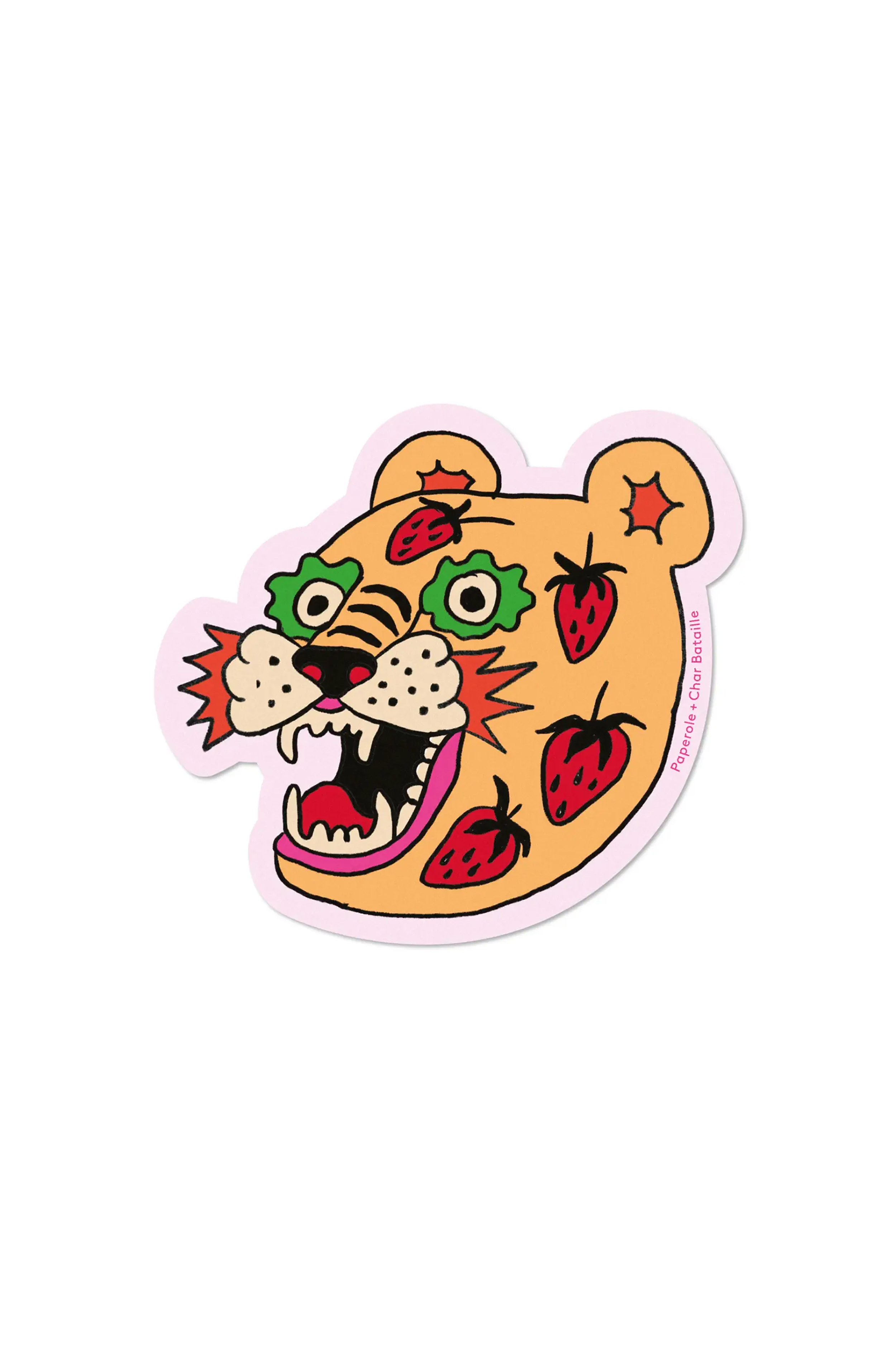 Strawberry Tiger Sticker