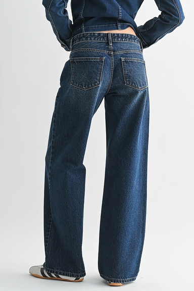 Low Rise Wide Baggy in Dark Wash - Philistine