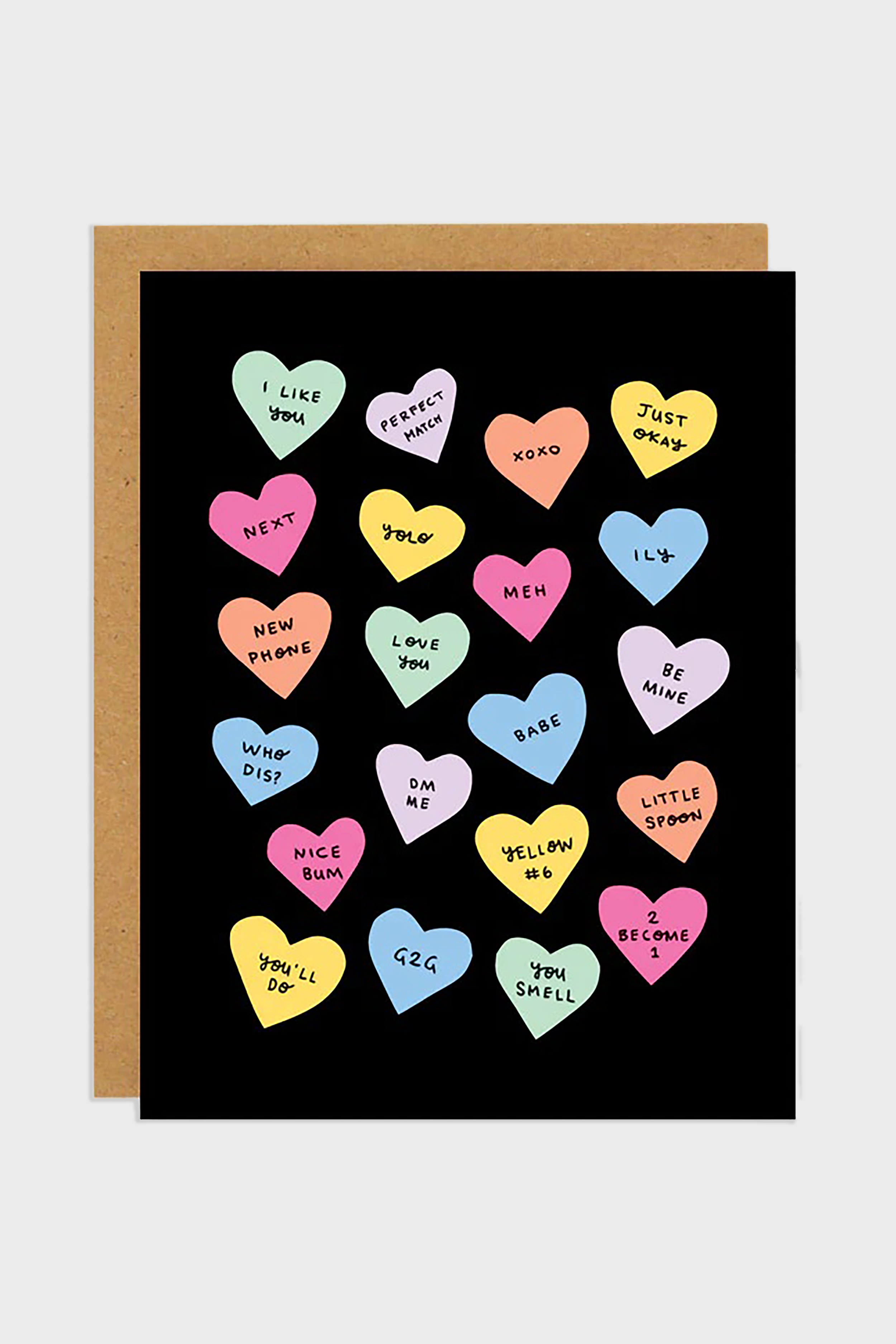 Candy Hearts Card