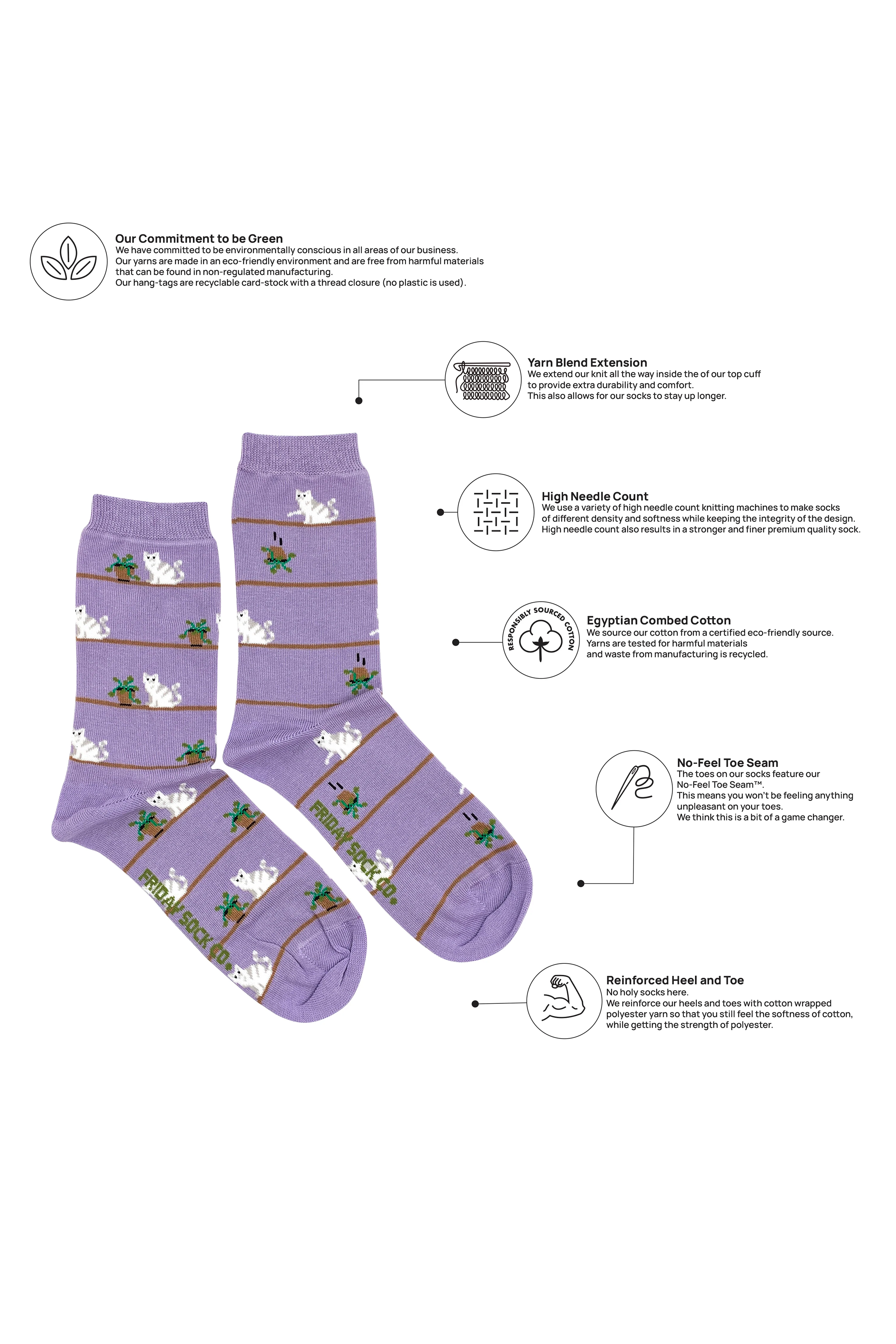 Women's Cat & Plant Socks