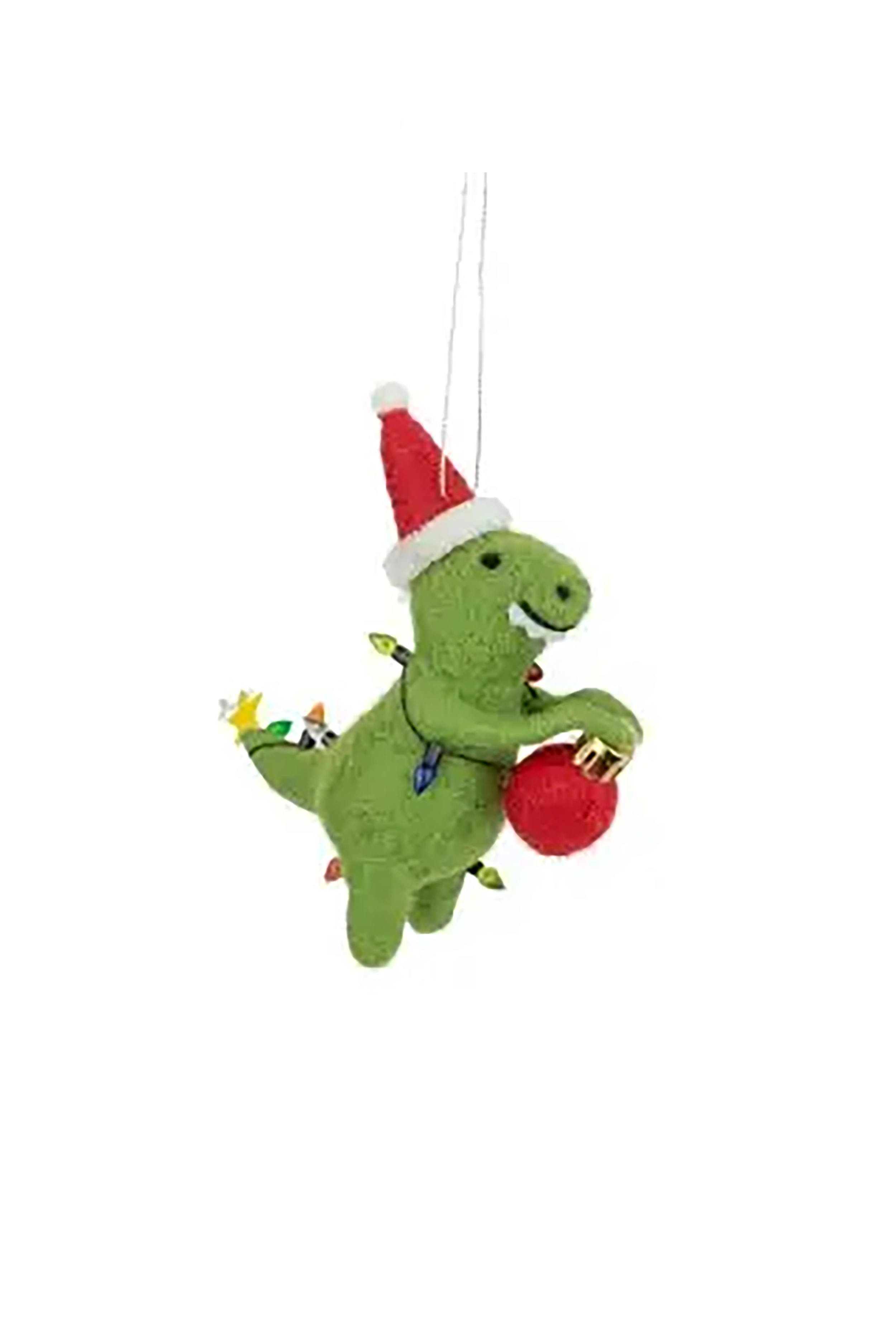 Felt Green Dinosaur Ornament