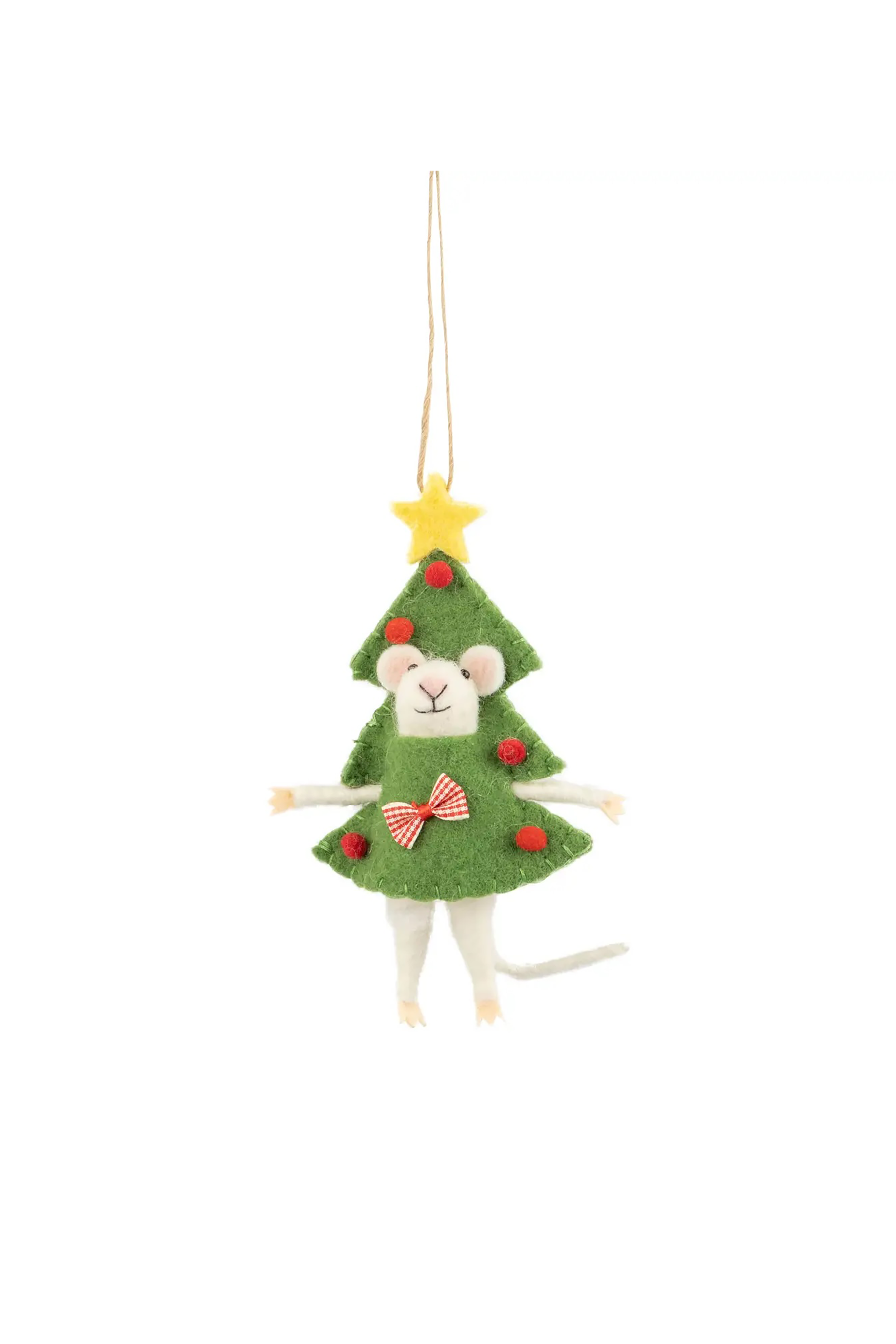 Felt Christmas Tree Mouse Ornament