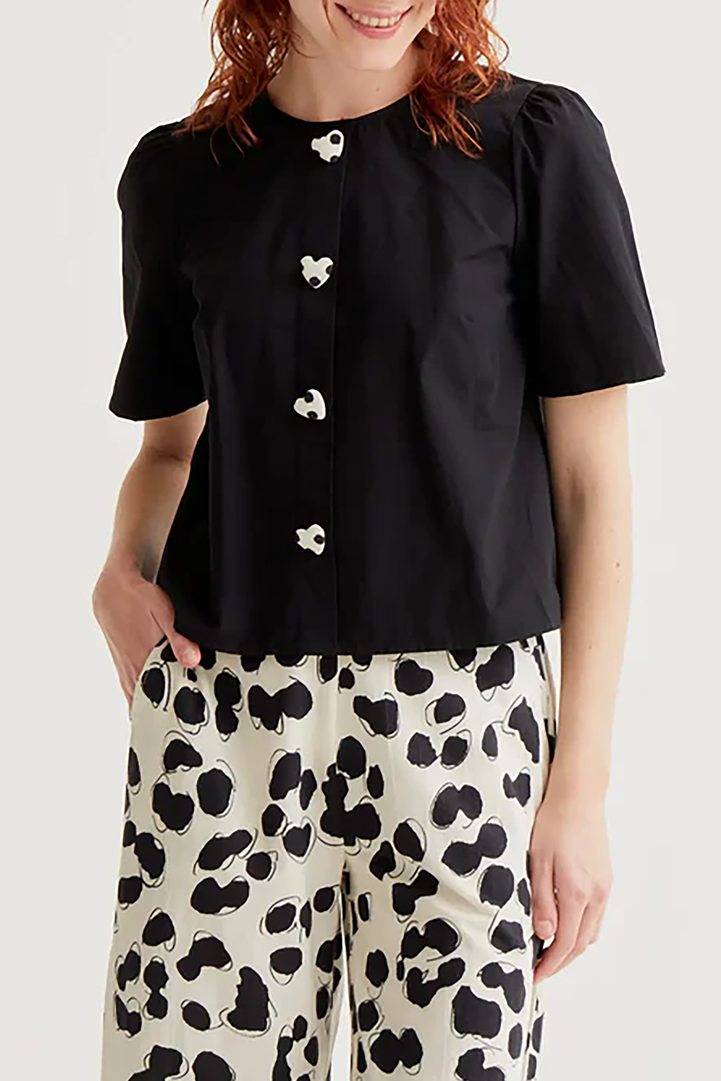 Heart Button Blouse