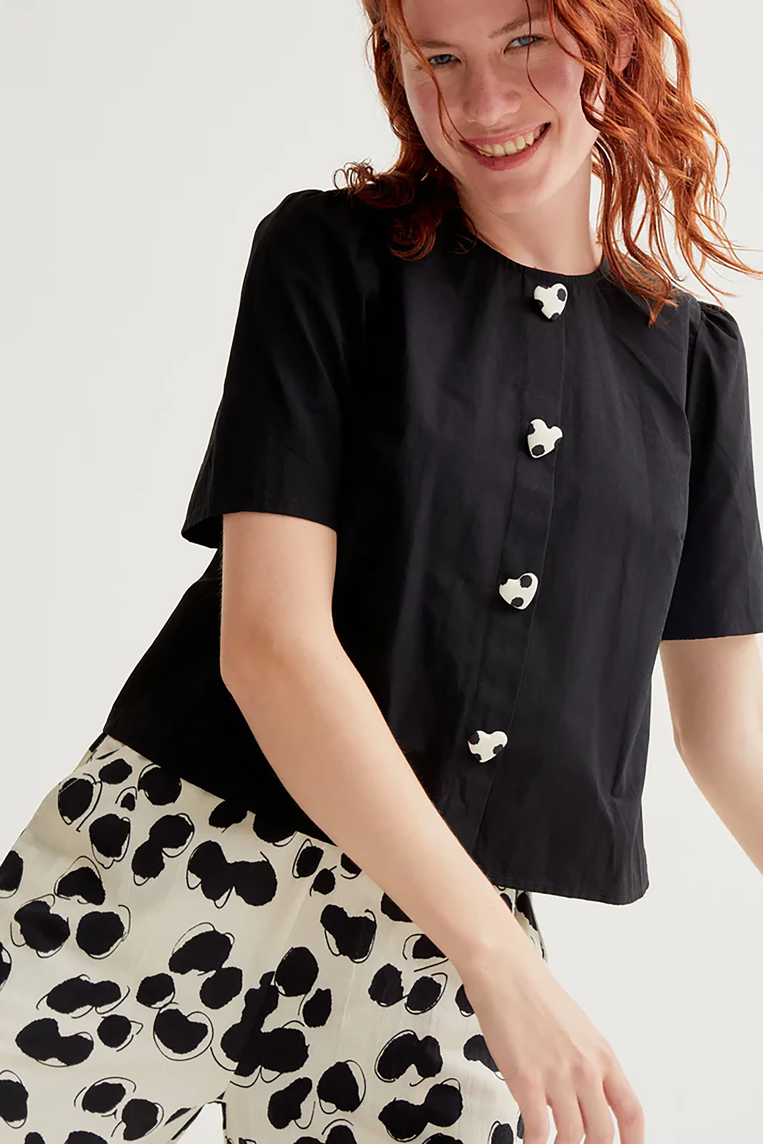 Heart Button Blouse