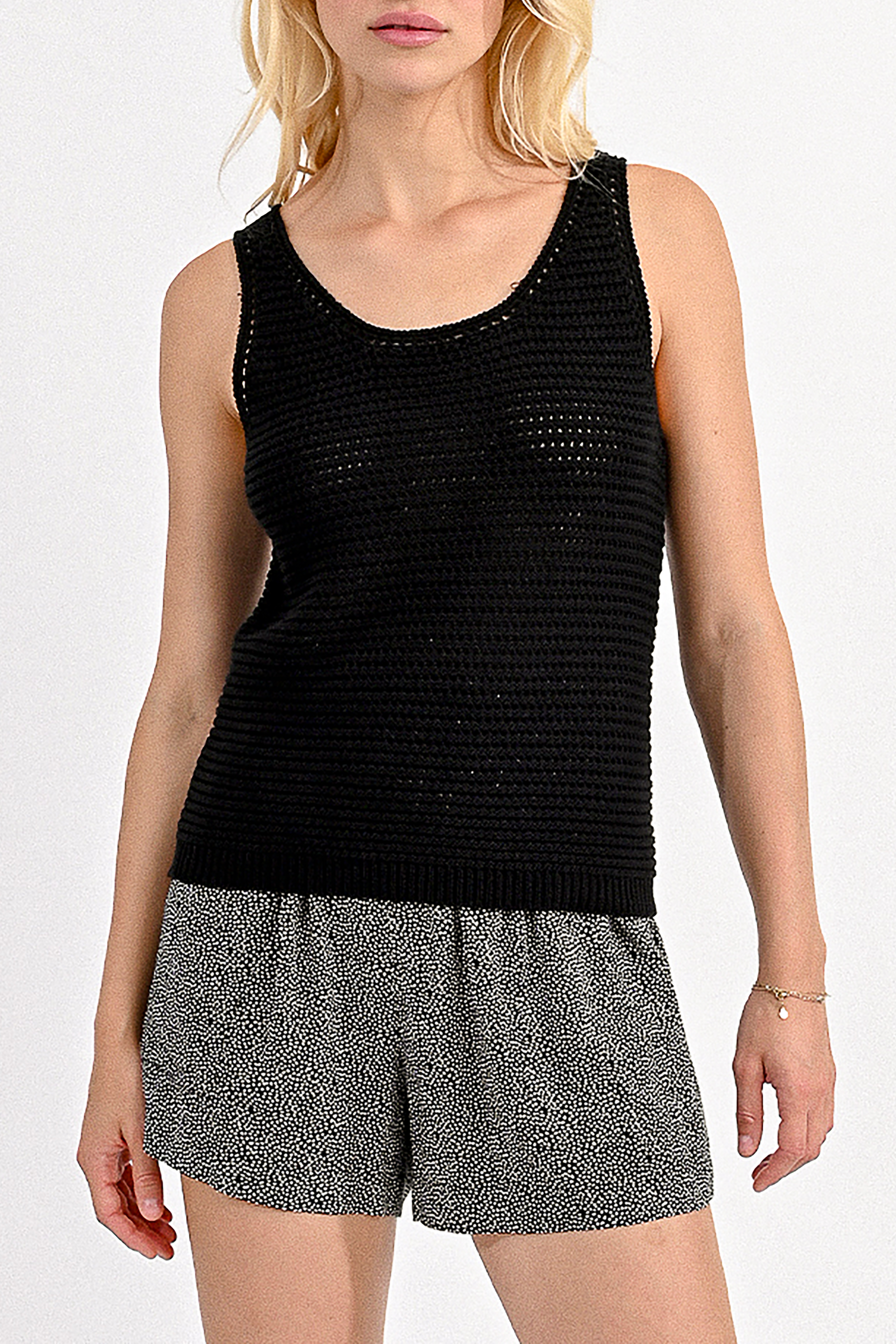 Knit Tank in Black