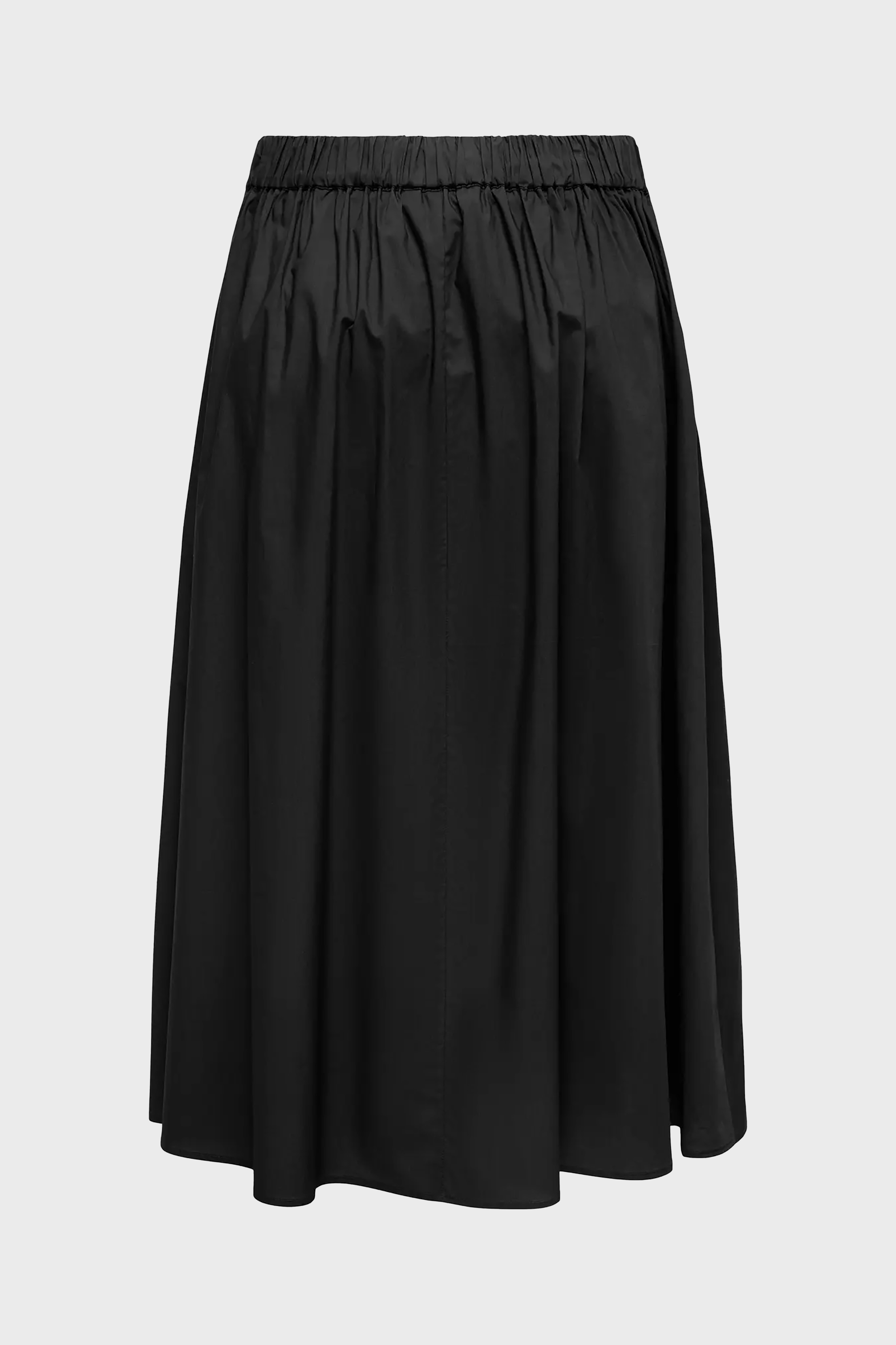 Maila Long Pleat Skirt in Black