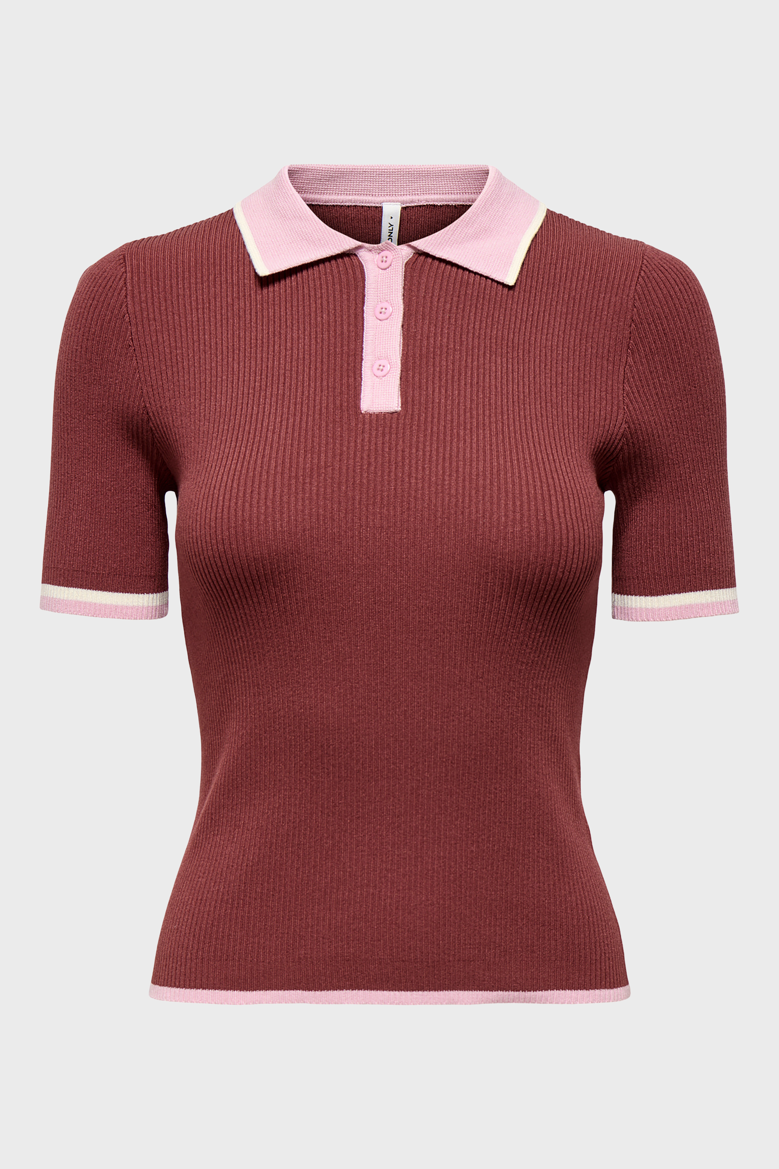 Meddi Contrast Polo in Spiced Apple