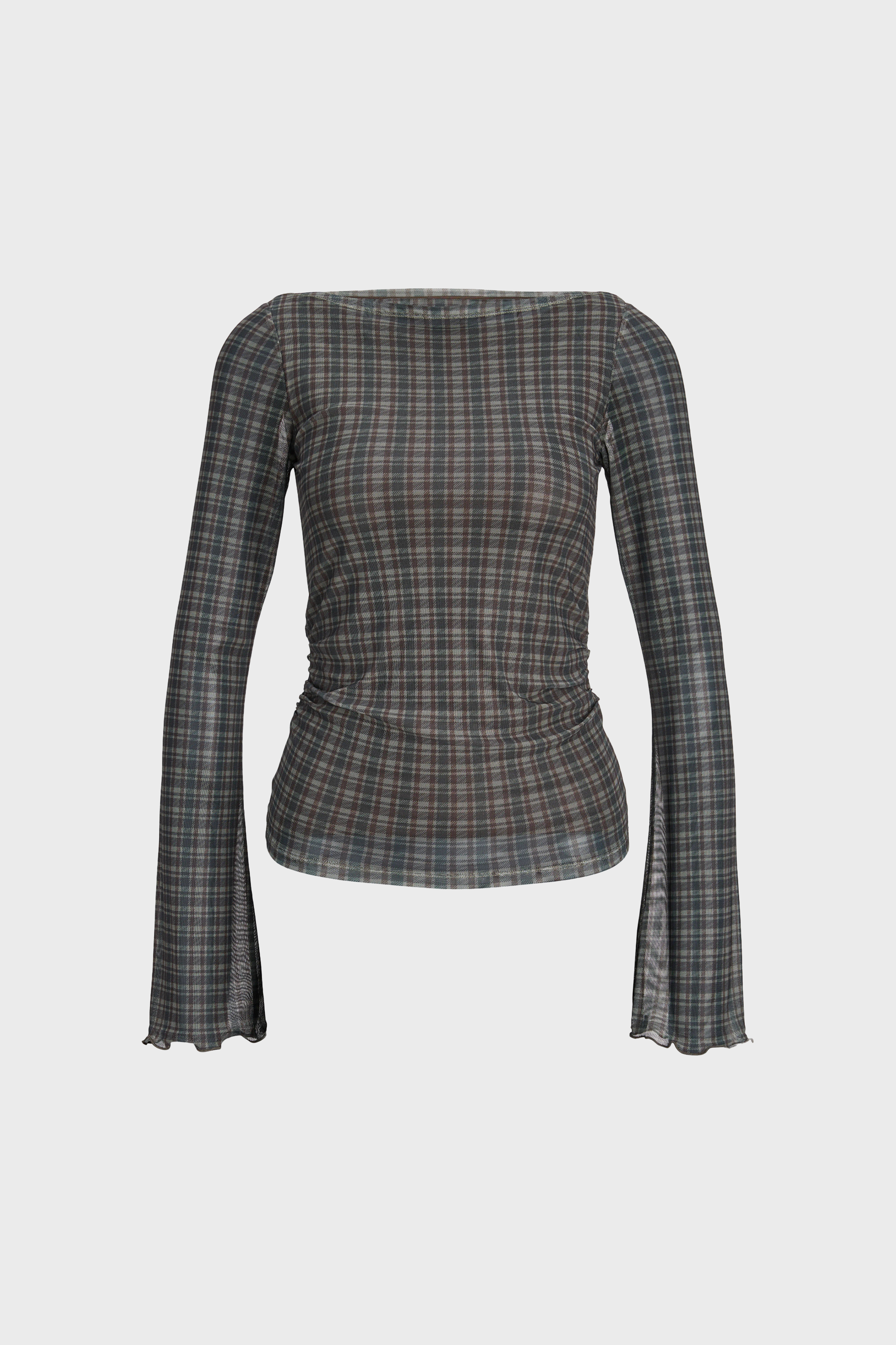 Minna Mesh L/S Top in Petrified Oak