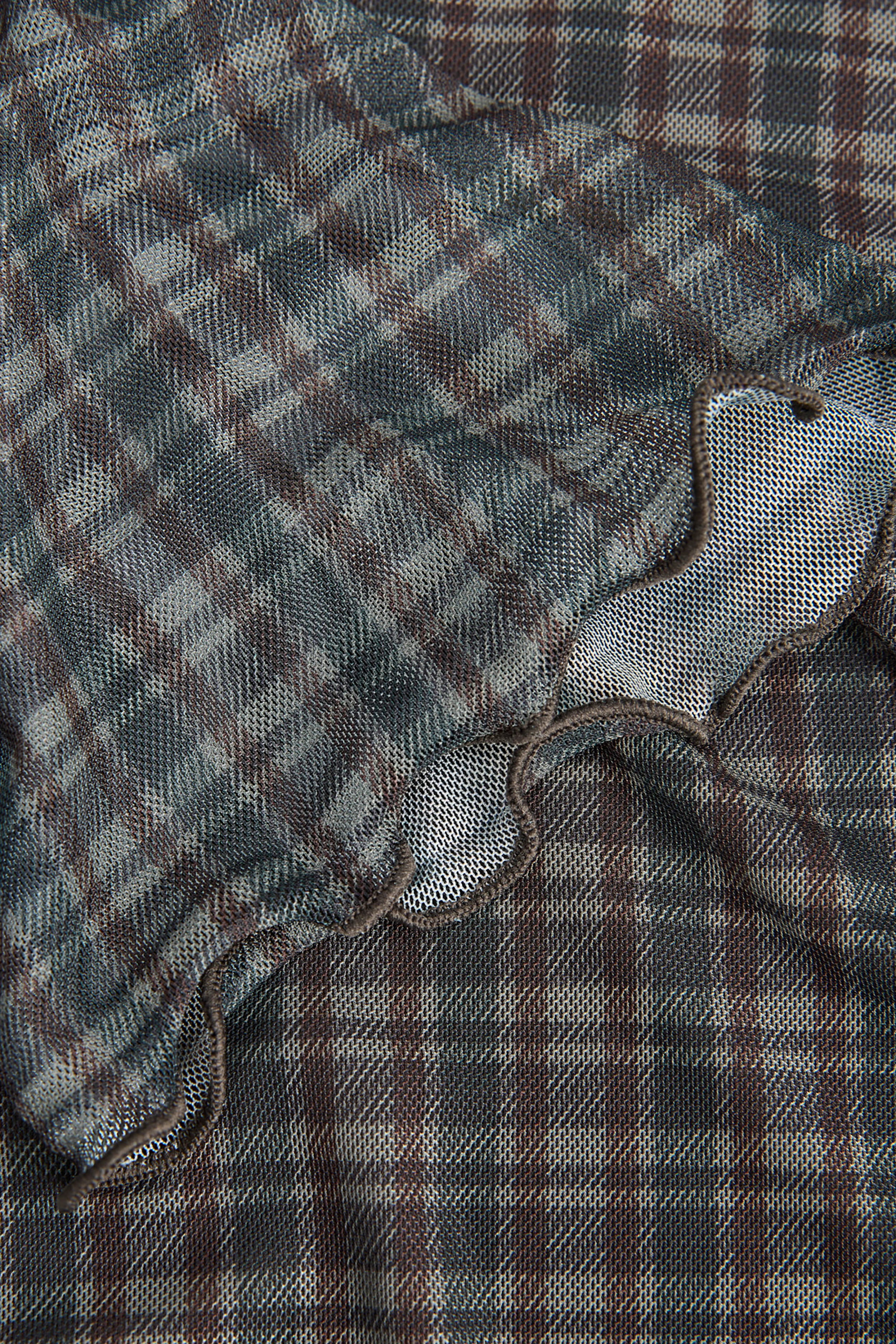 Minna Mesh L/S Top in Petrified Oak